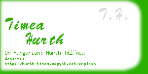 timea hurth business card